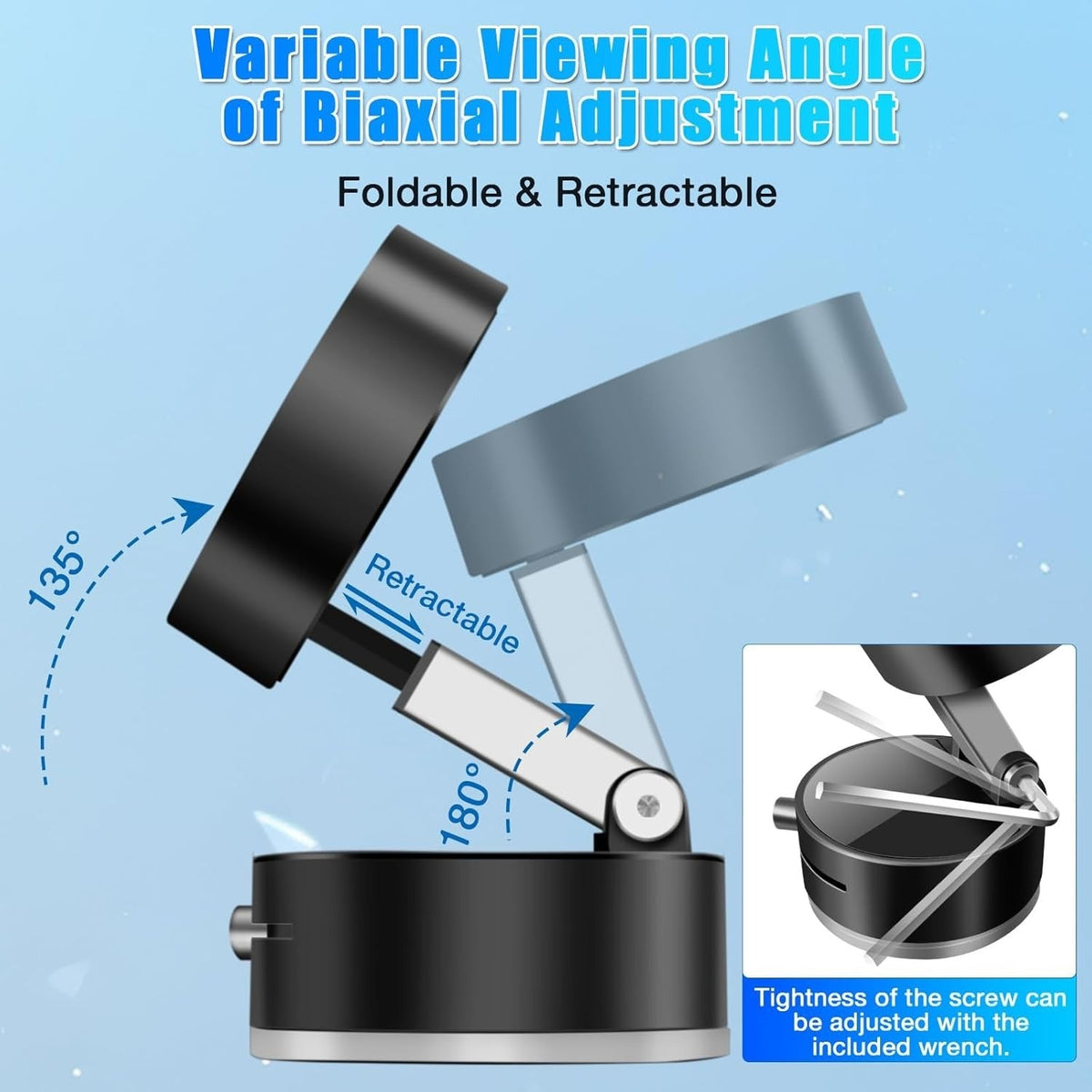 Magnetic Vacuum Phone Holder 360° Rotation